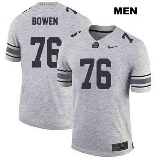 Branden Bowen Ohio State Buckeyes Stitched Authentic Nike Mens  76 Gray College Football Jersey Jersey